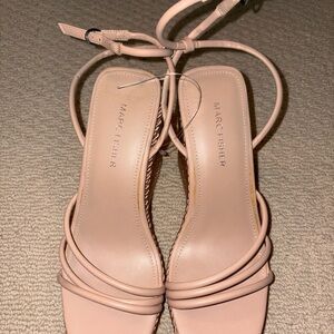 Marc Fisher Pink Wedge Sandals Minimalist Design